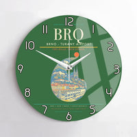 Thumbnail for Brno - Turany Airport BRQ Wall-Clock No-Frame - Green