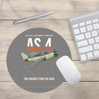 Thumbnail for Fairey Gannet AS.4 design on gray round mouse pad