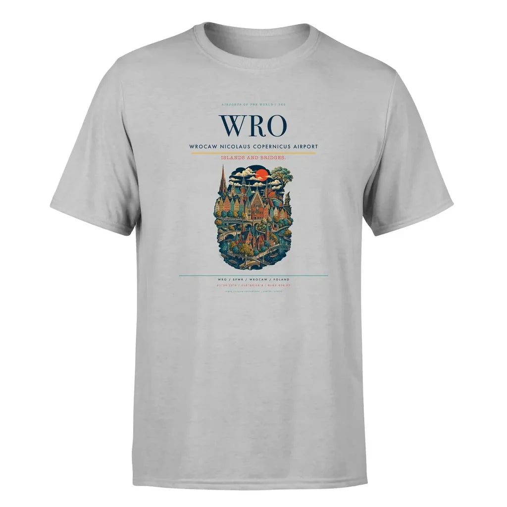 Wrocaw Airport (WRO) Premium T-Shirt Light Gray