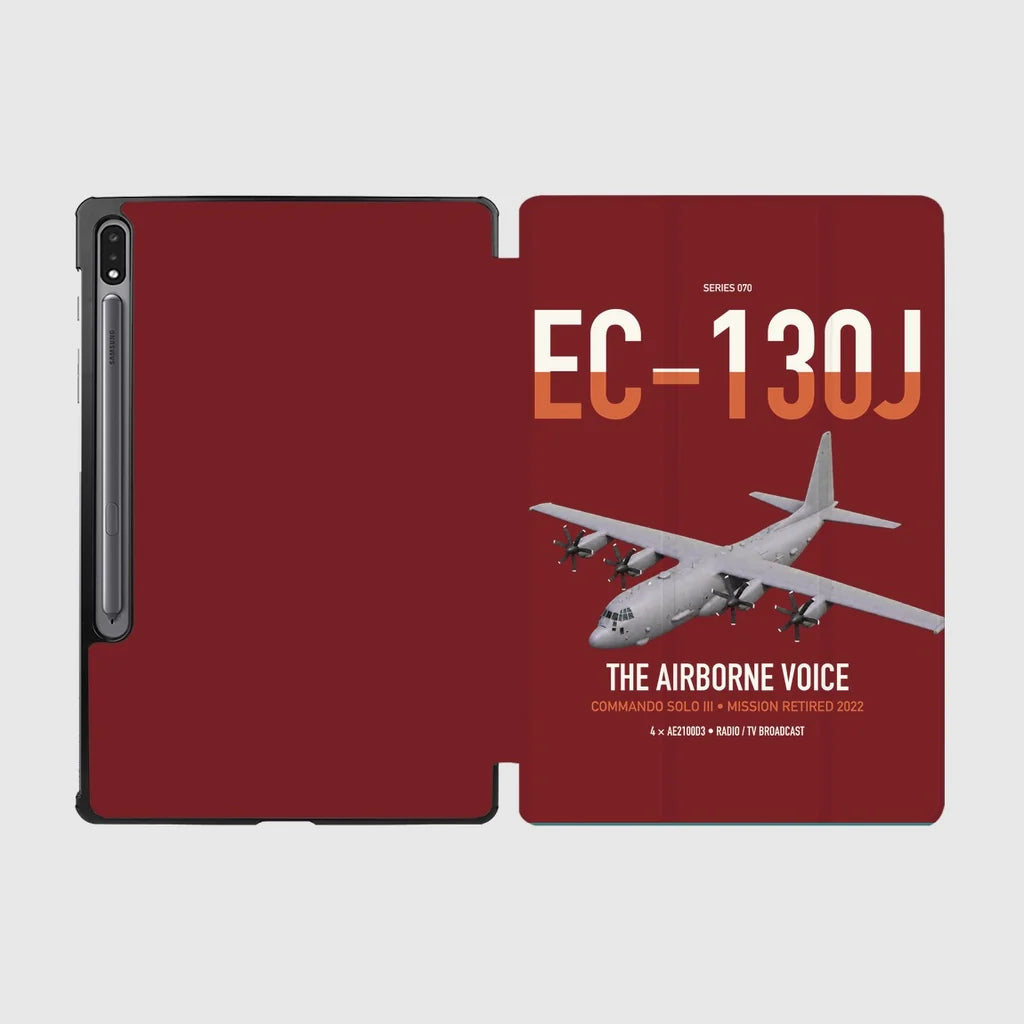 EC-130J Commando Solo III design on dark red samsung tablet tablet case