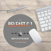 Thumbnail for Short Belfast C.1 design on gray round mouse pad