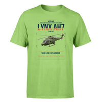 Thumbnail for Westland Lynx AH7 design on light green t-shirt, single-side print