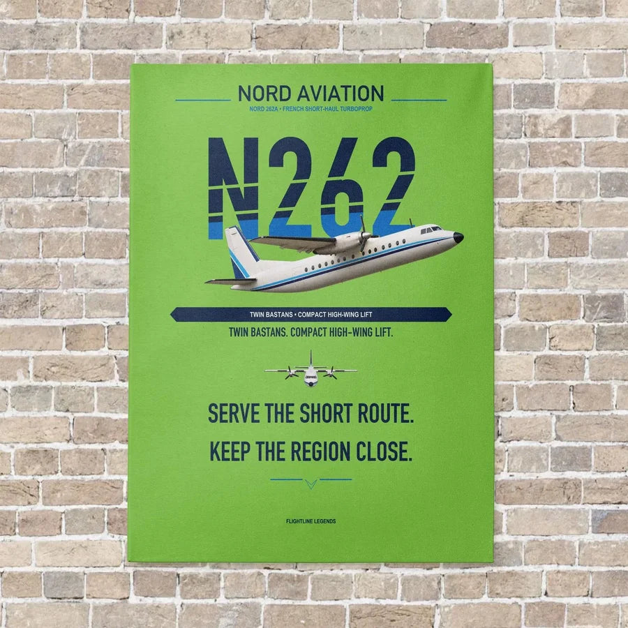 Nord 262A vertical canvas print - no frame - light green background
