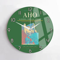 Thumbnail for AlgheroFertilia Airport AHO Wall-Clock No-Frame - Green