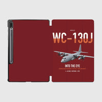 Thumbnail for WC-130J Hurricane Hunter design on dark red samsung tablet tablet case