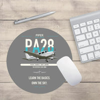 Thumbnail for Piper PA-28-181 Archer LX design on gray round mouse pad