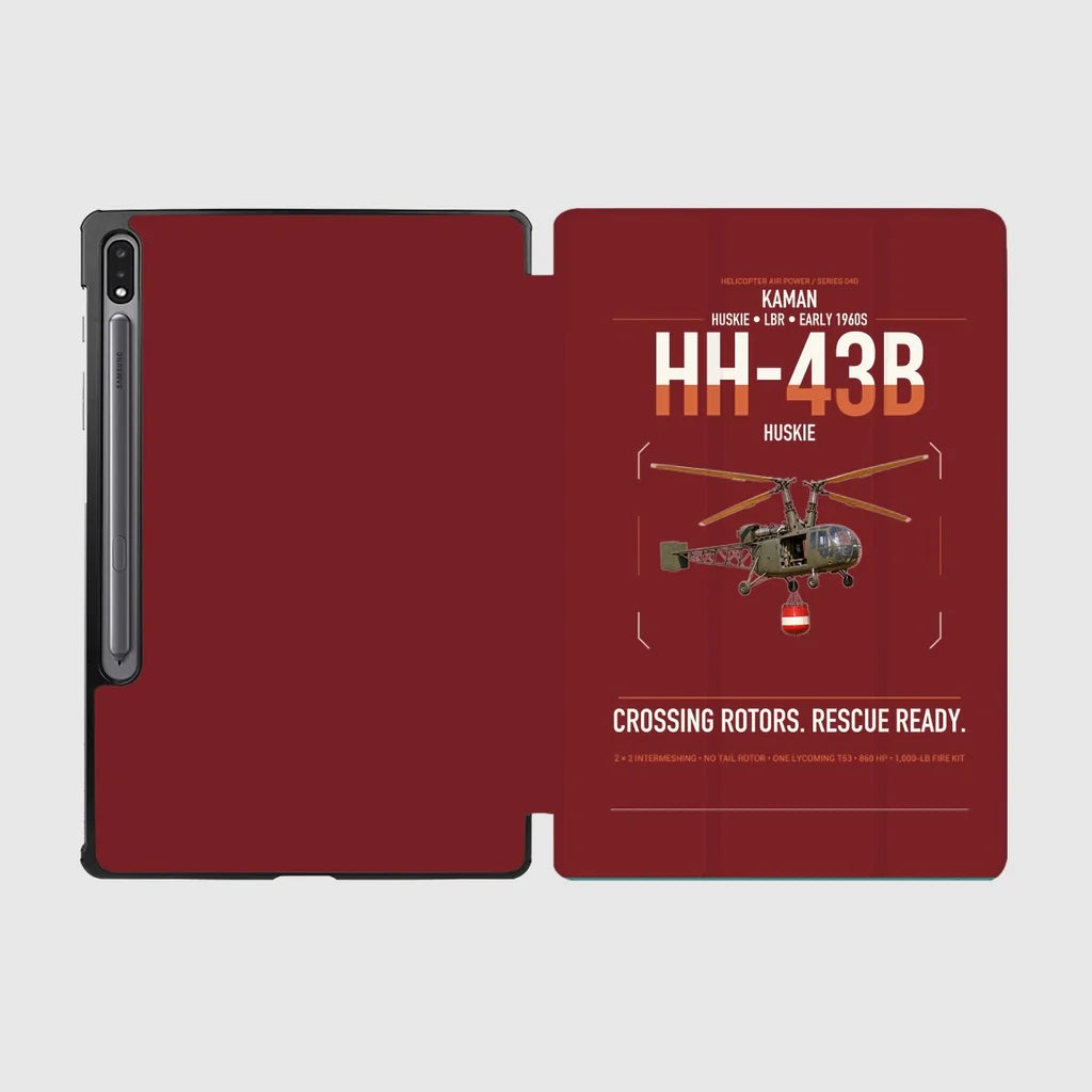 Kaman HH-43B Huskie design on dark red samsung tablet tablet case