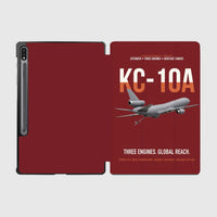 Thumbnail for KC-10A EXTENDER design on dark red samsung tablet tablet case