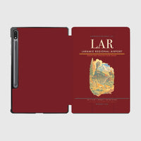 Thumbnail for Laramie Regional Airport (LAR) design on dark red samsung tablet tablet case