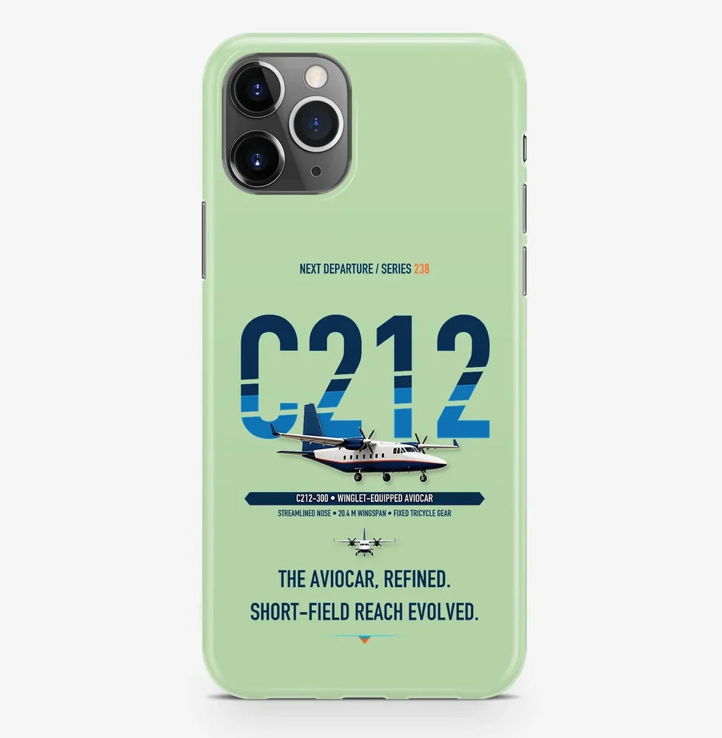 CASA C-212-300 Aviocar Case ProMax design on light green iphone case promax