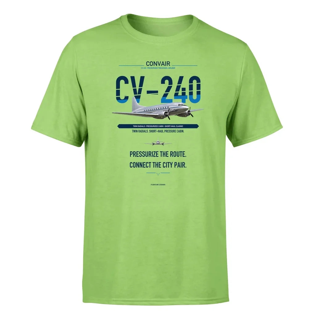 Convair CV-240 design on light green single side