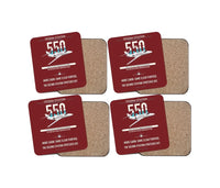 Thumbnail for Cessna Citation 550 - Citation II design on dark red 4 pieces set coaster