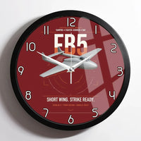 Thumbnail for de Havilland Vampire FB5 design on dark red framed wall clock