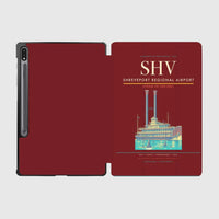 Thumbnail for Shreveport Regional Airport (SHV) design on dark red samsung tablet tablet case
