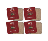 Thumbnail for Sikorsky HH-3E Jolly Green Giant design on dark red 4 pieces set coaster