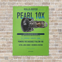 Thumbnail for PEARL 10X vertical canvas print - no frame - light green background