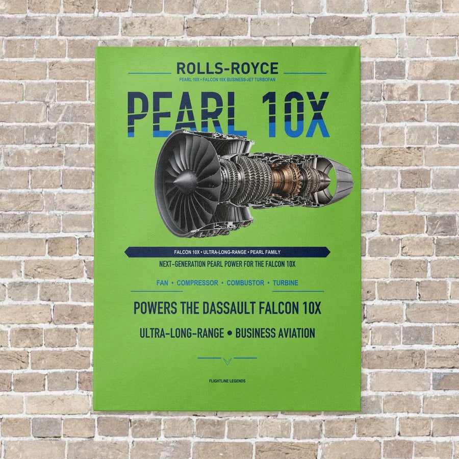 PEARL 10X vertical canvas print - no frame - light green background