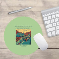 Thumbnail for VINTAGE G4493 - The Observation Car Rival - Designed Mouse Pads design on lightgreen round