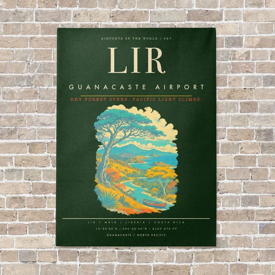 Guanacaste Airport LIR - Canvas Framed - Dark Green