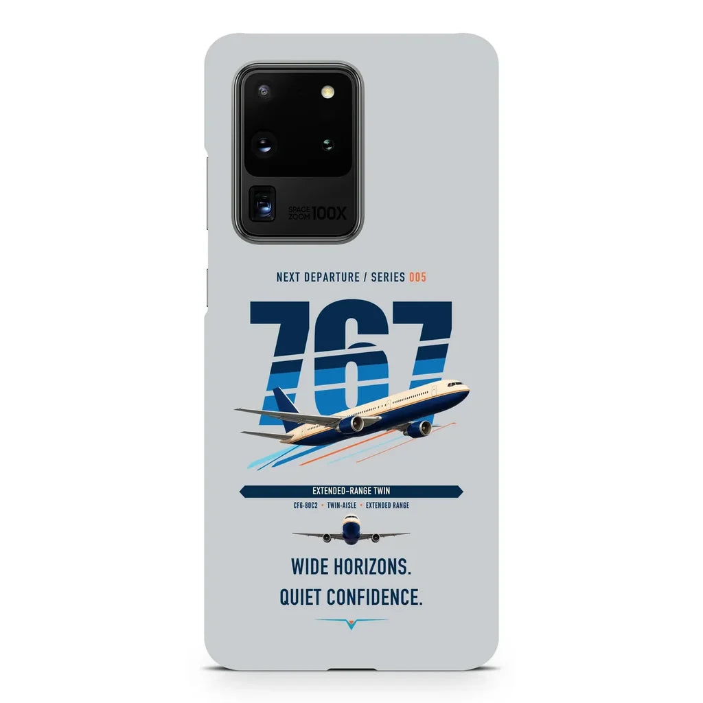 Boeing 767-300ER design on samsung case - light gray