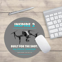 Thumbnail for DJI Inspire 2 design on gray round mouse pad