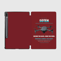 Thumbnail for ACSL SOTEN design on dark red samsung tablet tablet case