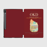 Thumbnail for Okadama Airport (OKD) design on dark red samsung tablet tablet case