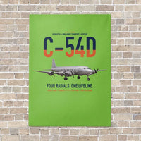 Thumbnail for C-54D Skymaster vertical canvas print - no frame - light green background