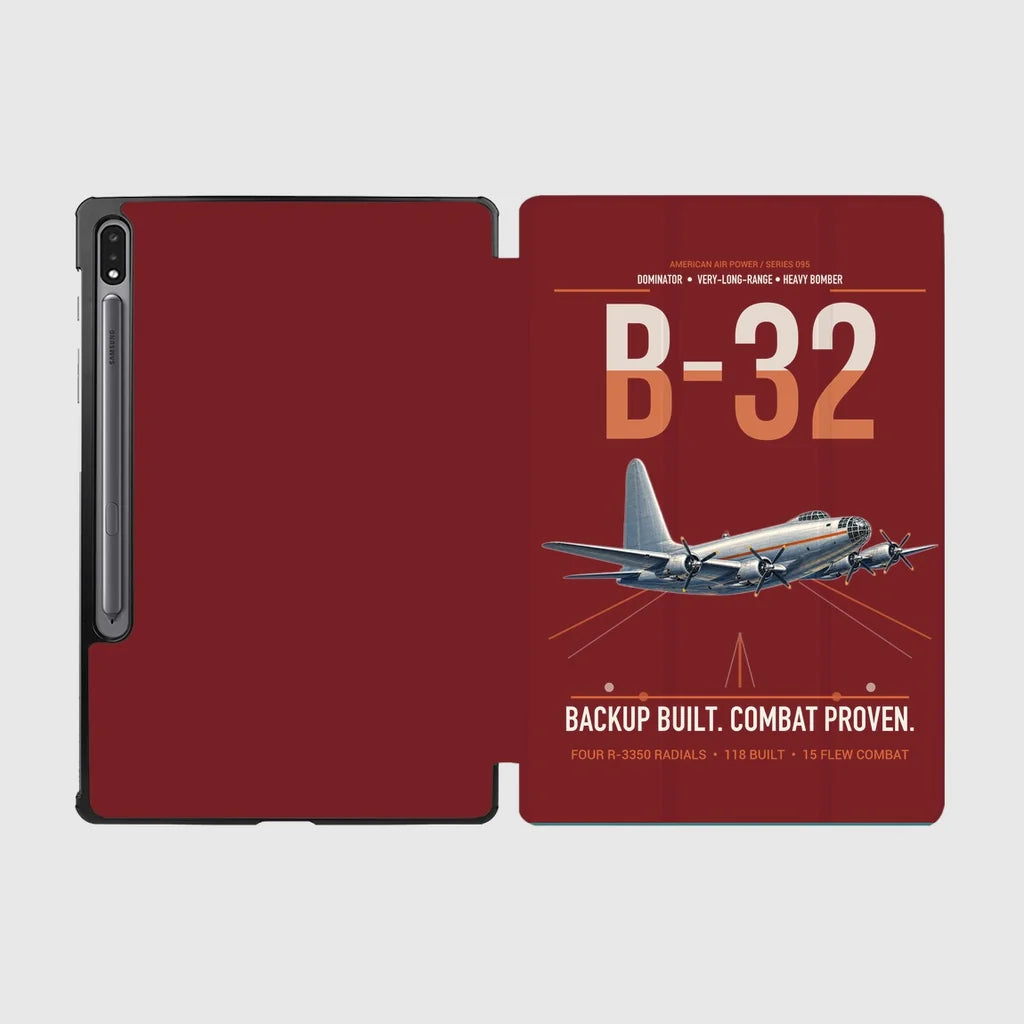 B-32 Dominator design on dark red samsung tablet tablet case