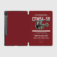 Thumbnail for CFM56-5B design on dark red samsung tablet tablet case