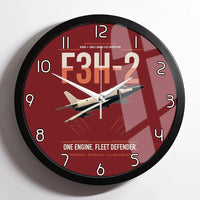 Thumbnail for F3H-2 Demon design on dark red framed wall clock