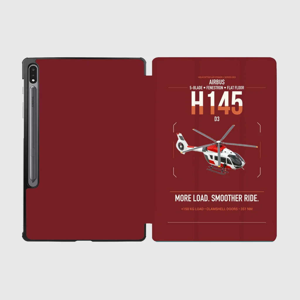 Airbus H145 D3 design on dark red samsung tablet tablet case