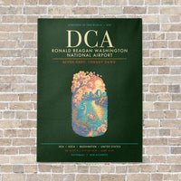 Thumbnail for Ronald Reagan Washington National Airport DCA - Canvas Framed - Dark Green