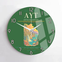 Thumbnail for Antalya Airport AYT Wall-Clock No-Frame - Green