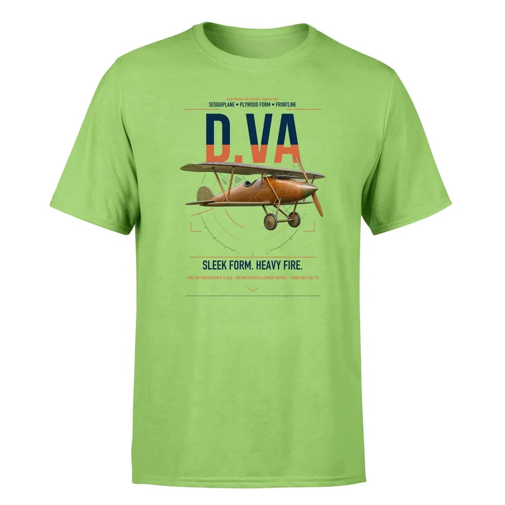 Albatros D.Va design on light green t-shirt, single-side print