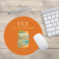 Thumbnail for Calvi - Sainte-Catherine Airport CLY Mouse-Pad Round - Orange