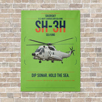 Thumbnail for Sikorsky SH-3H Sea King vertical canvas print - no frame - light green background
