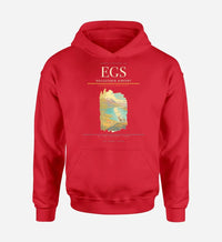 Thumbnail for Egilsstaðir Airport (EGS) design on red hoodie single-side print