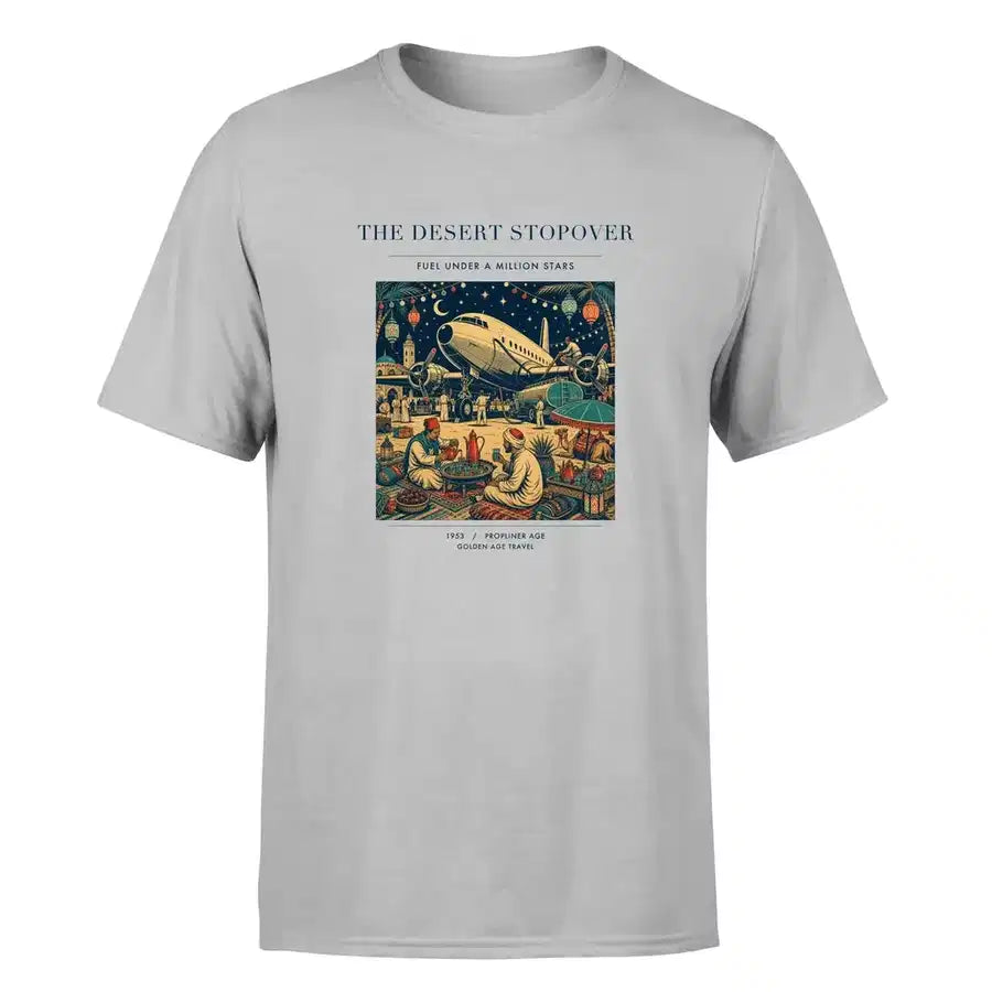 VINTAGE G4090 - The Desert Stopover - Premium T-Shirt design on lightgray premium t shirt