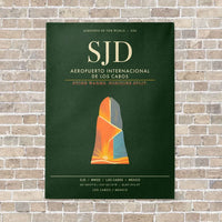 Thumbnail for Aeropuerto Internacional de Los Cabos SJD - Canvas Framed - Dark Green