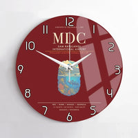 Thumbnail for Sam Ratulangi International Airport Manado MDC Wall-Clock No-Frame - Dark Red