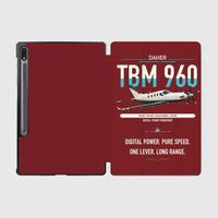 Thumbnail for Daher TBM 960 design on dark red samsung tablet tablet case