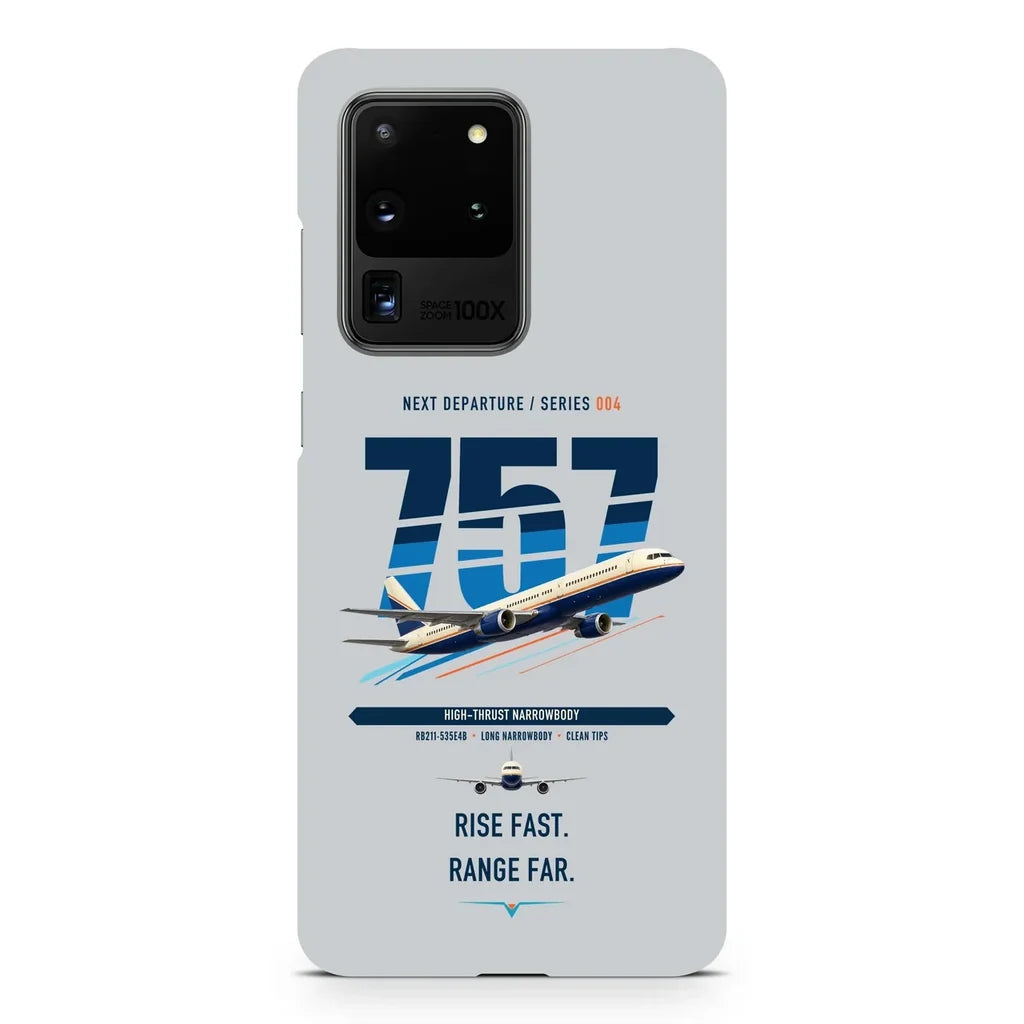 Boeing 757-200 design on samsung case - light gray