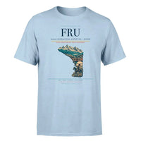 Thumbnail for Manas International Airport (FRU) T-Shirt single-side front print in Light Blue | manas-international-airport-fru-double-side-t-shirt