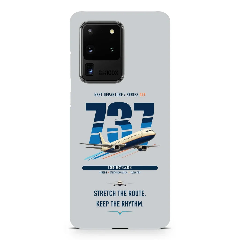 Boeing 737-400 Classic design on samsung case - light gray