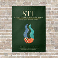Thumbnail for St. Louis Lambert International Airport STL - Canvas Framed - Dark Green