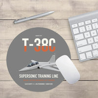 Thumbnail for T-38C Talon design on gray round mouse pad
