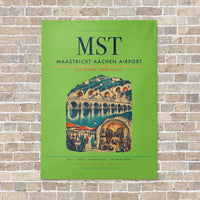 Thumbnail for Maastricht Aachen Airport MST vertical canvas print - no frame - light green background