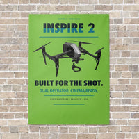 Thumbnail for DJI Inspire 2 vertical canvas print - no frame - light green background