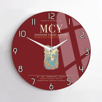 Thumbnail for Sunshine Coast Airport MCY Wall-Clock No-Frame - Dark Red